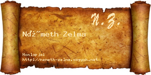 Németh Zelma névjegykártya