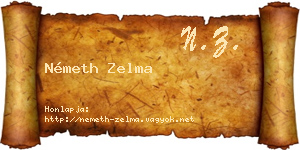 Németh Zelma névjegykártya